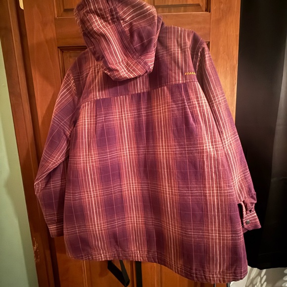 Ariat® Potent Purple Plaid Rebar® Flannel Women’s Shirt Jacket - Picture 5 of 6